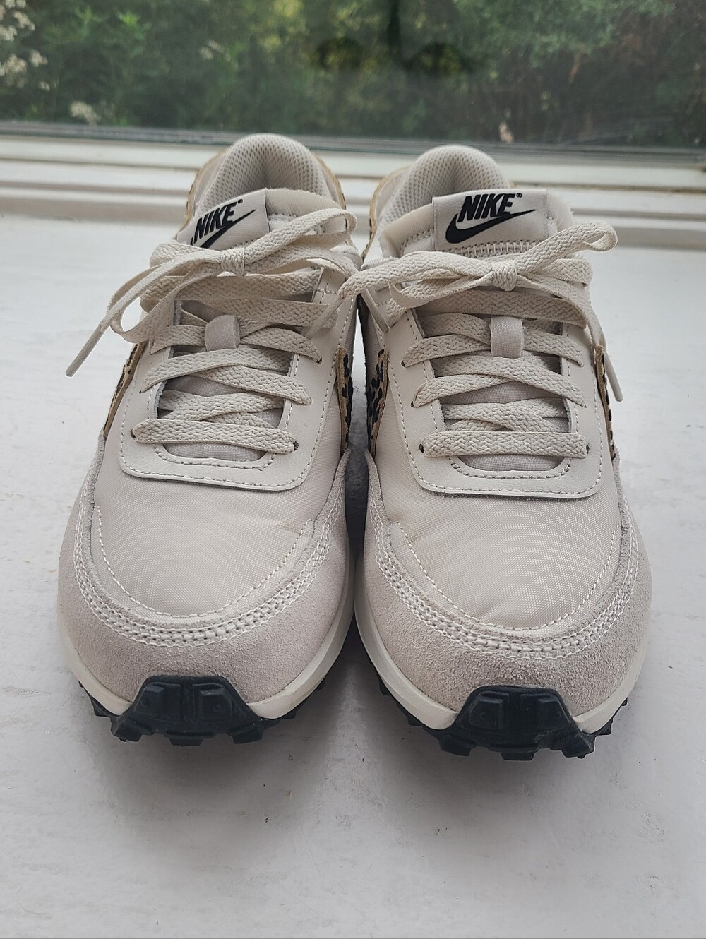 🐆 Nike Waffle Debut Cream and Leopard Print Sneakers - Picture 4 of 10